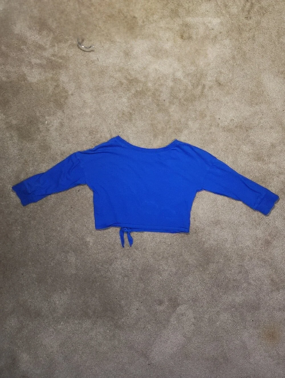 Kids Blue & White 3/4 Sleeve Top Sz 7